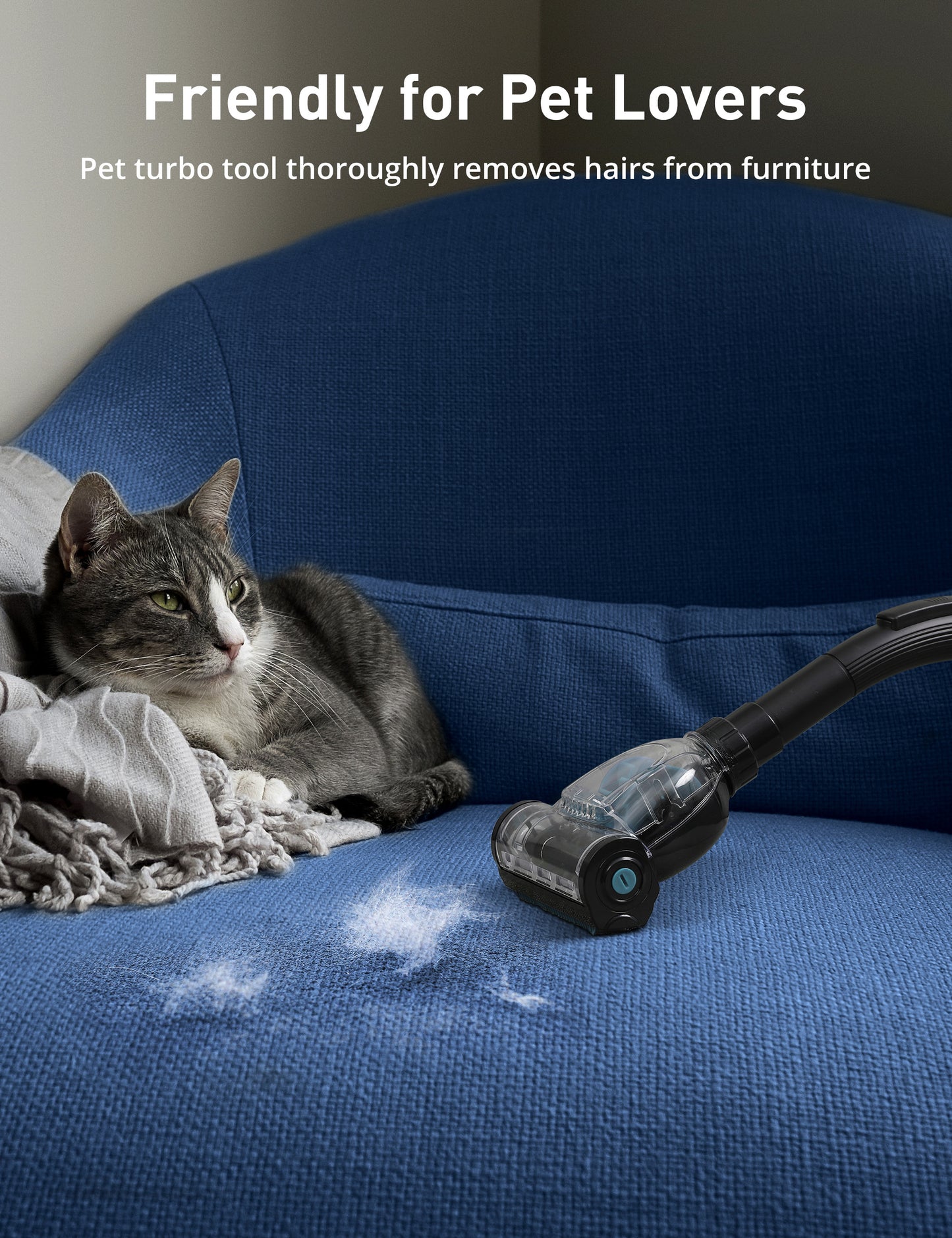 HawKam CA033 Canister Vacuum Cleaner, Bagless Vacuum Cleaner, Multi-Cyclonic Filtration, 2 Anti-Allergen HEPA Filters, 3.5QT Dust Cup, 4 Tools, Corded Vacuum for Hard Floor, Pet Hair, Wisteria