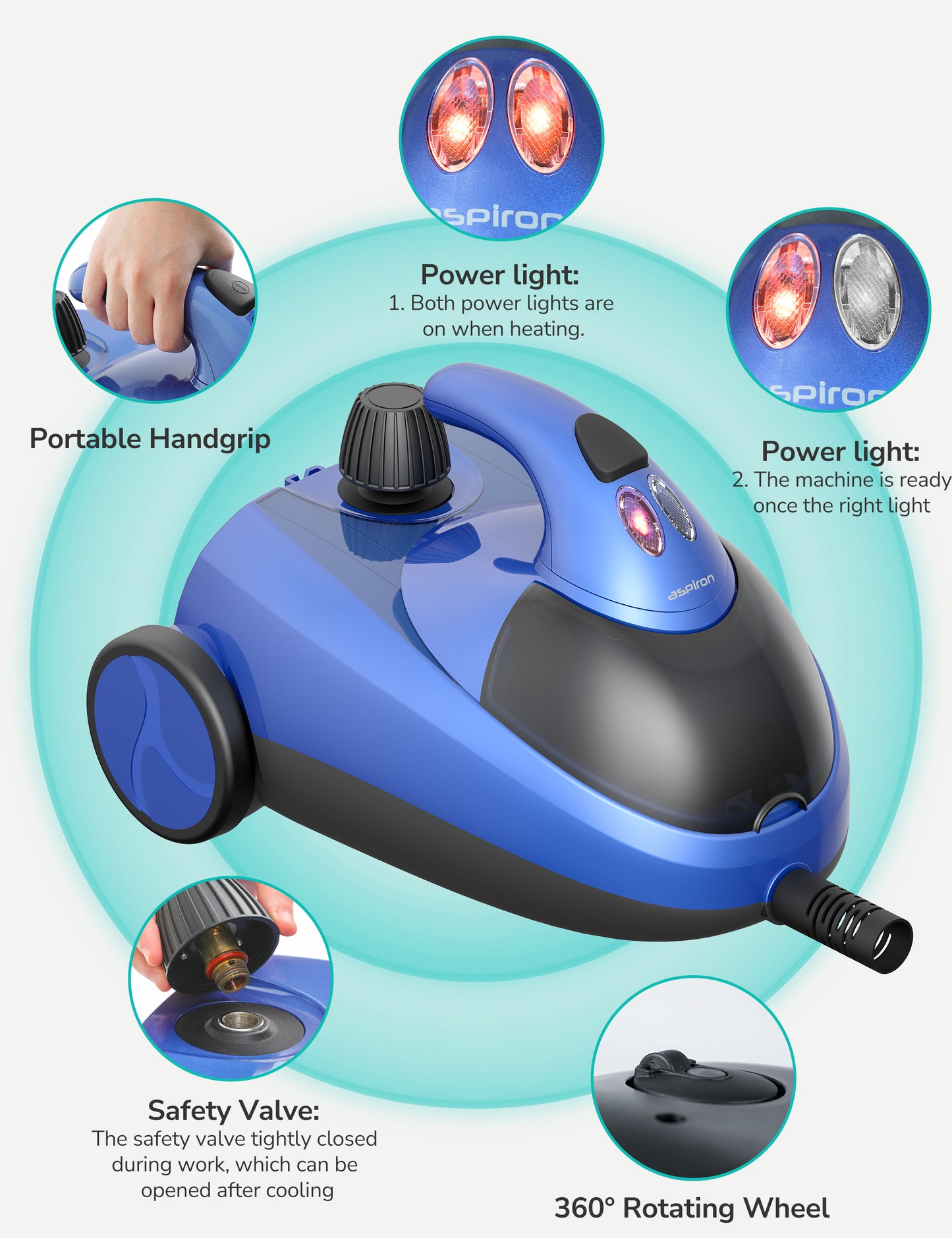 Hawkam Multipurpose Heavy Duty Canister Steam Cleaner for Home