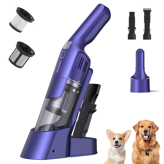 HawKam CA038 Handheld Vacuum Cordless, 24KPA Powerful, Rechargeable, Charging Dock, Ergonomic Handle, 2-in-1 Crevice Tool, 1.8lb Portable Vacuum Cleaner with 2-Speed for Car, Portable Car & Pet Hair Vacuum