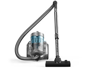 HawKam CA033 Canister Vacuum Cleaner, Bagless Vacuum Cleaner, Multi-Cyclonic Filtration, 2 Anti-Allergen HEPA Filters, 3.5QT Dust Cup, 4 Tools, Corded Vacuum for Hard Floor, Pet Hair, Wisteria