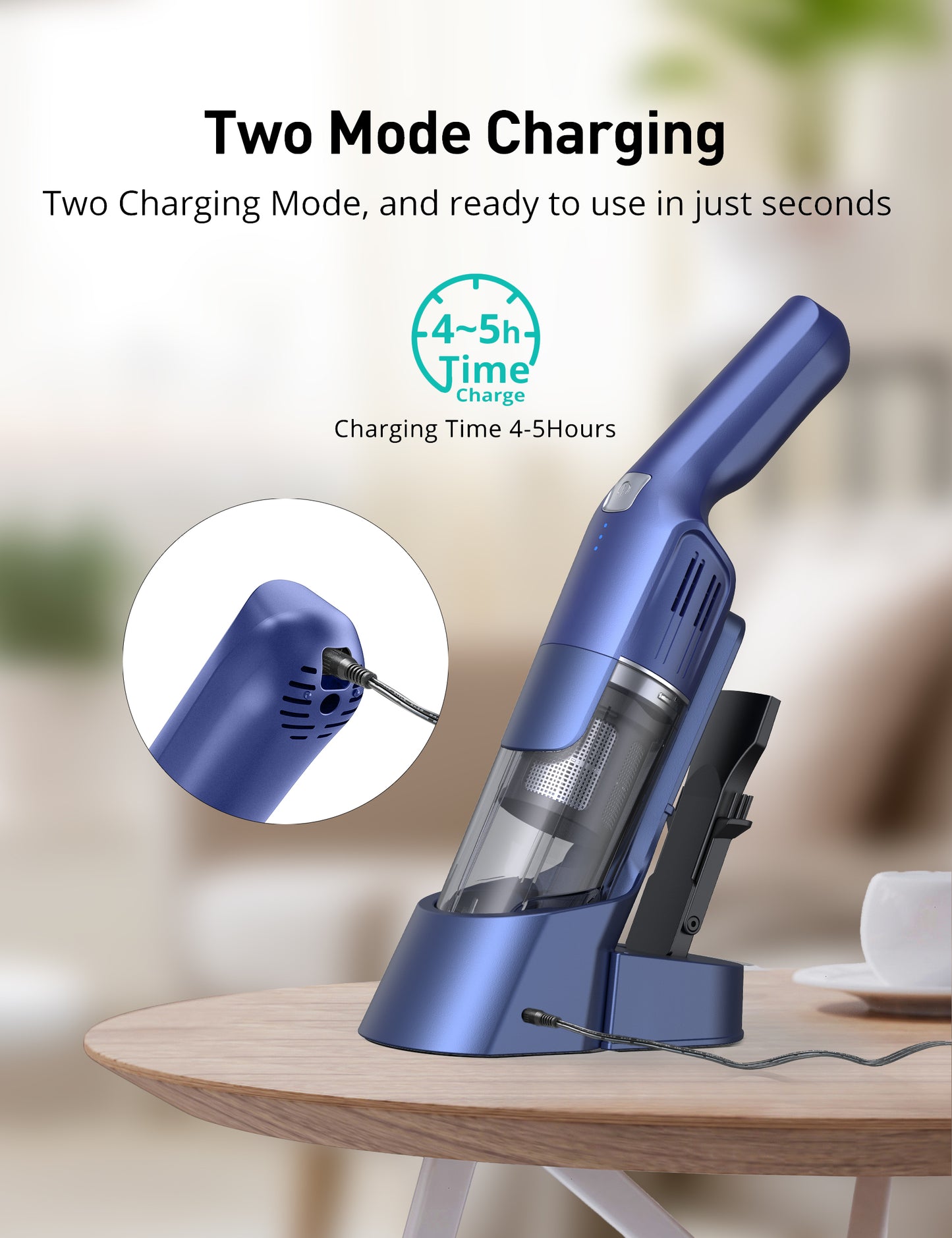 HawKam Cordless Handheld Vacuum, 24KPA Powerful Car Vacuum, Rechargeable, Charging Dock, Ergonomic Handle