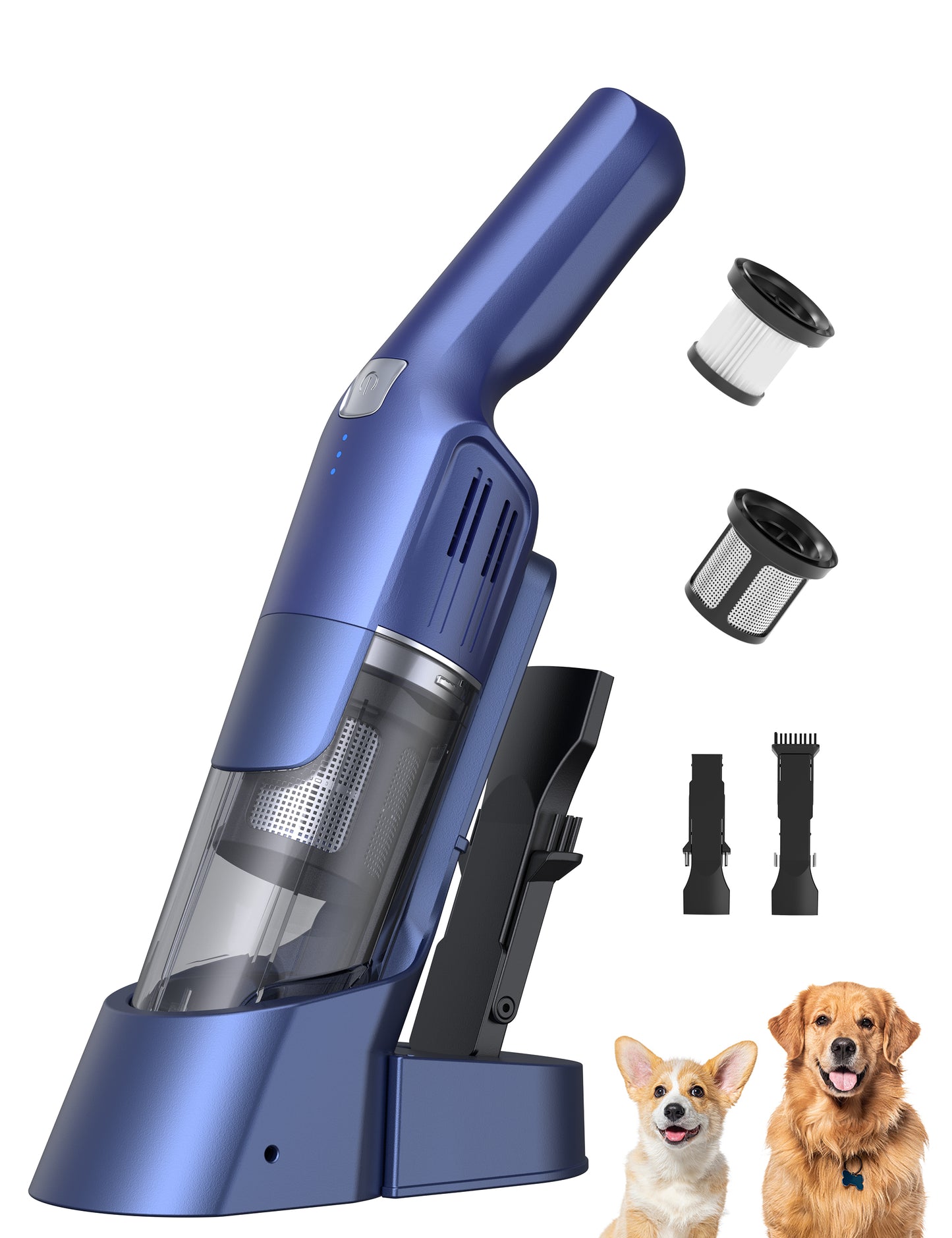 HawKam Cordless Handheld Vacuum, 24KPA Powerful Car Vacuum, Rechargeable, Charging Dock, Ergonomic Handle