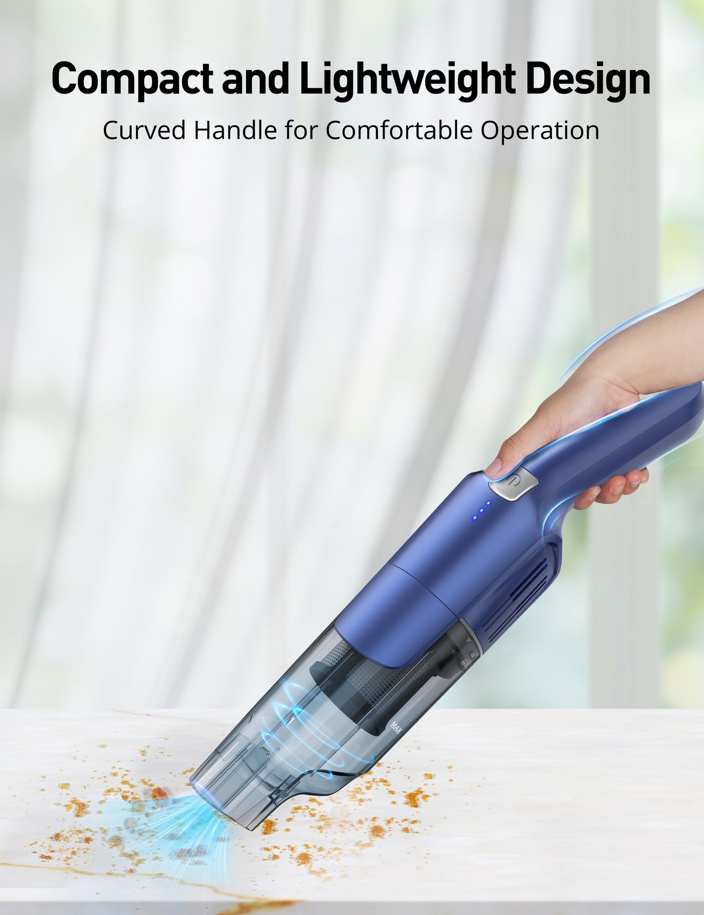 HawKam Cordless Handheld Vacuum, 24KPA Powerful Car Vacuum, Rechargeable, Charging Dock, Ergonomic Handle