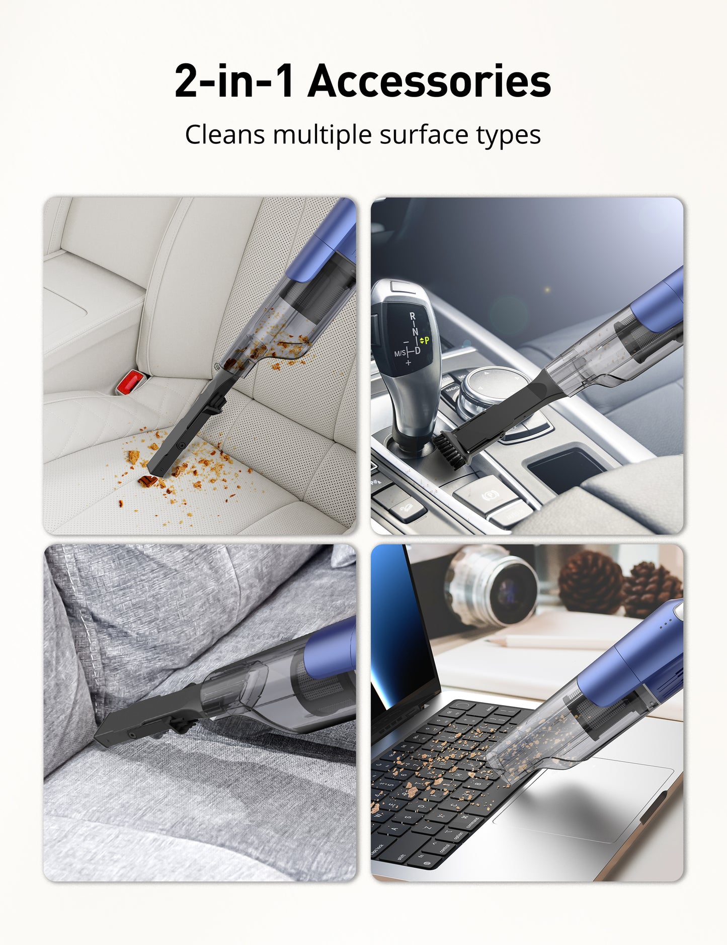 HawKam Cordless Handheld Vacuum, 24KPA Powerful Car Vacuum, Rechargeable, Charging Dock, Ergonomic Handle