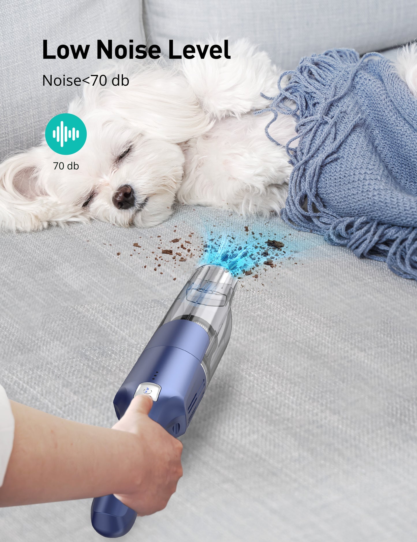 HawKam Cordless Handheld Vacuum, 24KPA Powerful Car Vacuum, Rechargeable, Charging Dock, Ergonomic Handle