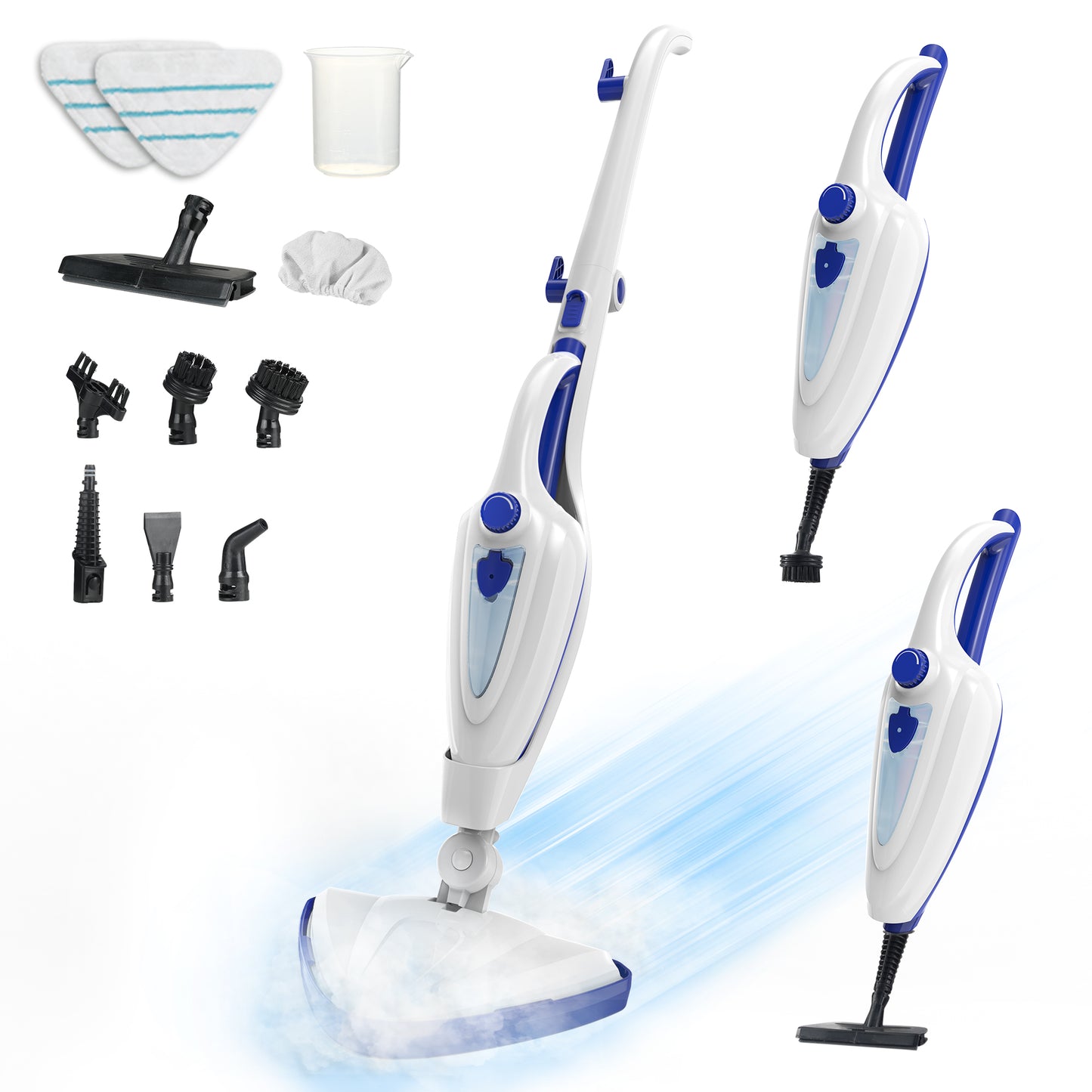 12-in-1 Steam Mop, 1500W Fast Heat-Up Handheld Steam Cleaner CA039