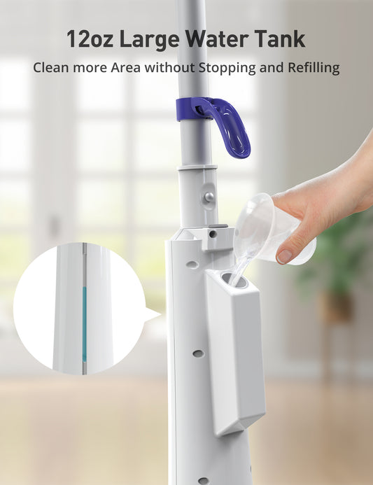 HawKam CA044 Professional Steam Mop Cleaner, 1300W Floor Steamer with Detergent Chamber, 25S Heat Up, Lightweight Steamer for Cleaning with 2 Washable Pads, Safe for Tiles, Upholstery, Carpet, Hardwood, Blue