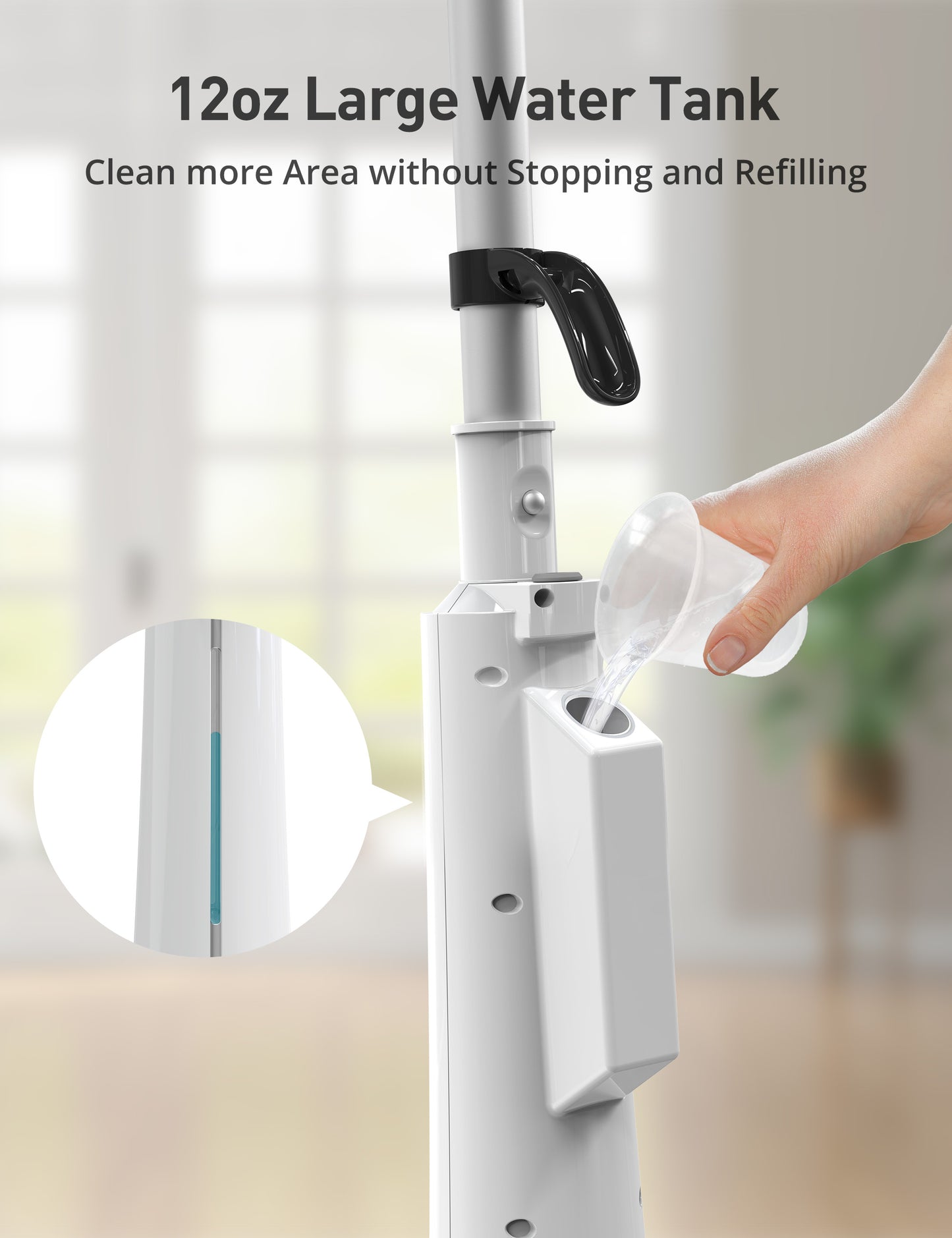 Professional Steam Mop Cleaner, 1300W Floor Steamer with Detergent Chamber, 25S Heat Up, Lightweight Steamer for Cleaning with 2 Washable Pads, Safe for Tiles, Upholstery, Carpet, Hardwood, Blue