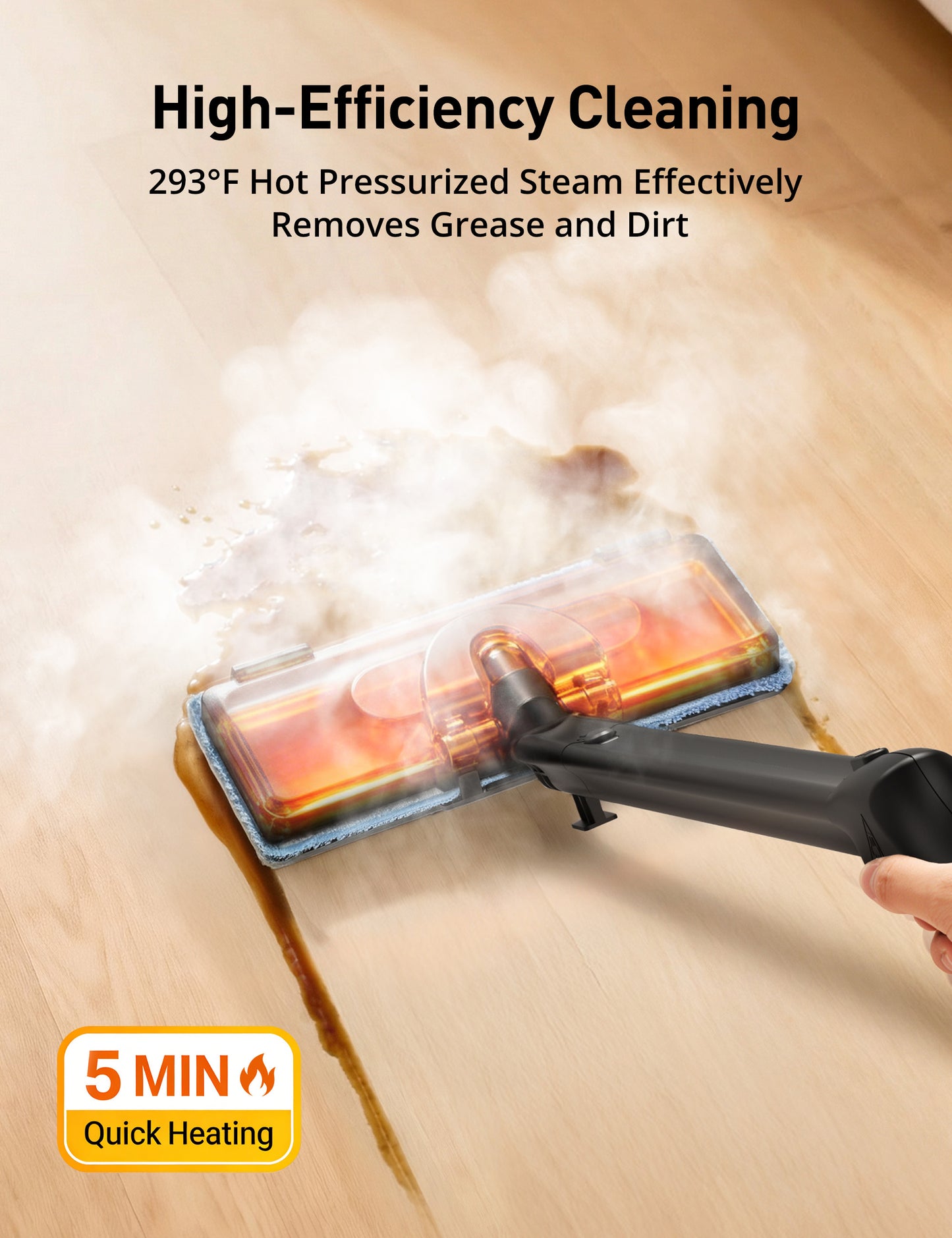 HawKam CA019 Steam Cleaner for Home, 293°F 58 PSI Powerful Multipurpose Handheld Steam Mop, 21 Attachments, 50Oz Capacity, Heavy Duty Steamer for Carpets, Floors, Cars, Tiles, Crack Cleaning, Turquoise