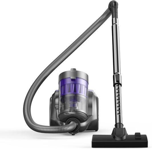 HawKam 1400W Bagless Canister Vacuum Cleaner with 5 Stage Filtration, 2 Anti-Allergen HEPA Filters