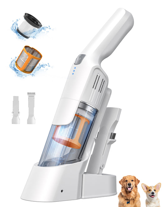 HawKam CA038 Cordless Handheld Vacuum, 24KPA Powerful Car Vacuum, Rechargeable, Charging Dock, Ergonomic Handle