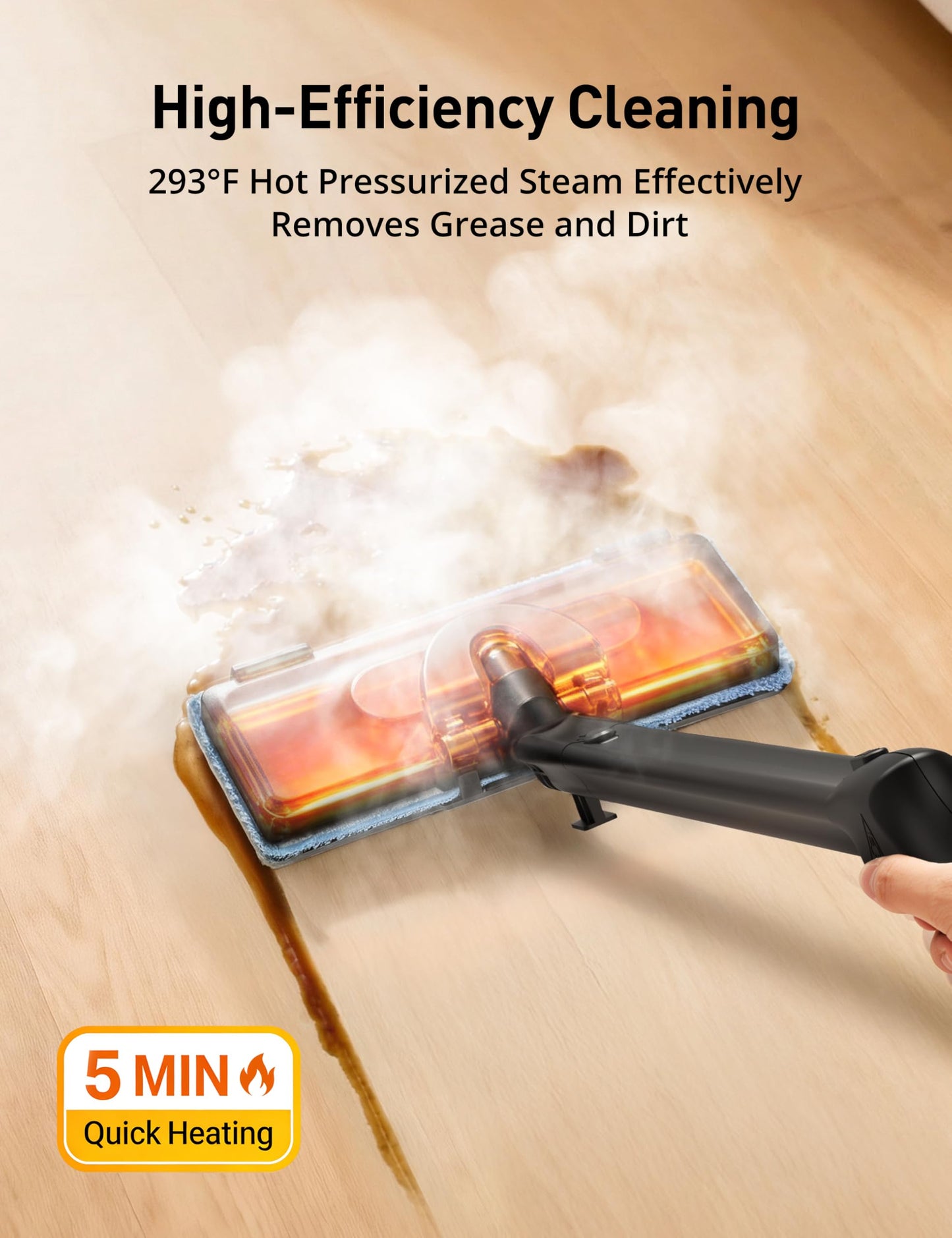 HawKam CA019 Steam Cleaner for Home, 293°F 58 PSI Powerful Multipurpose Handheld Steam Mop, 21 Attachments, 50Oz Capacity, Heavy Duty Steamer for Carpets, Floors, Cars, Tiles, Crack Cleaning, Turquoise