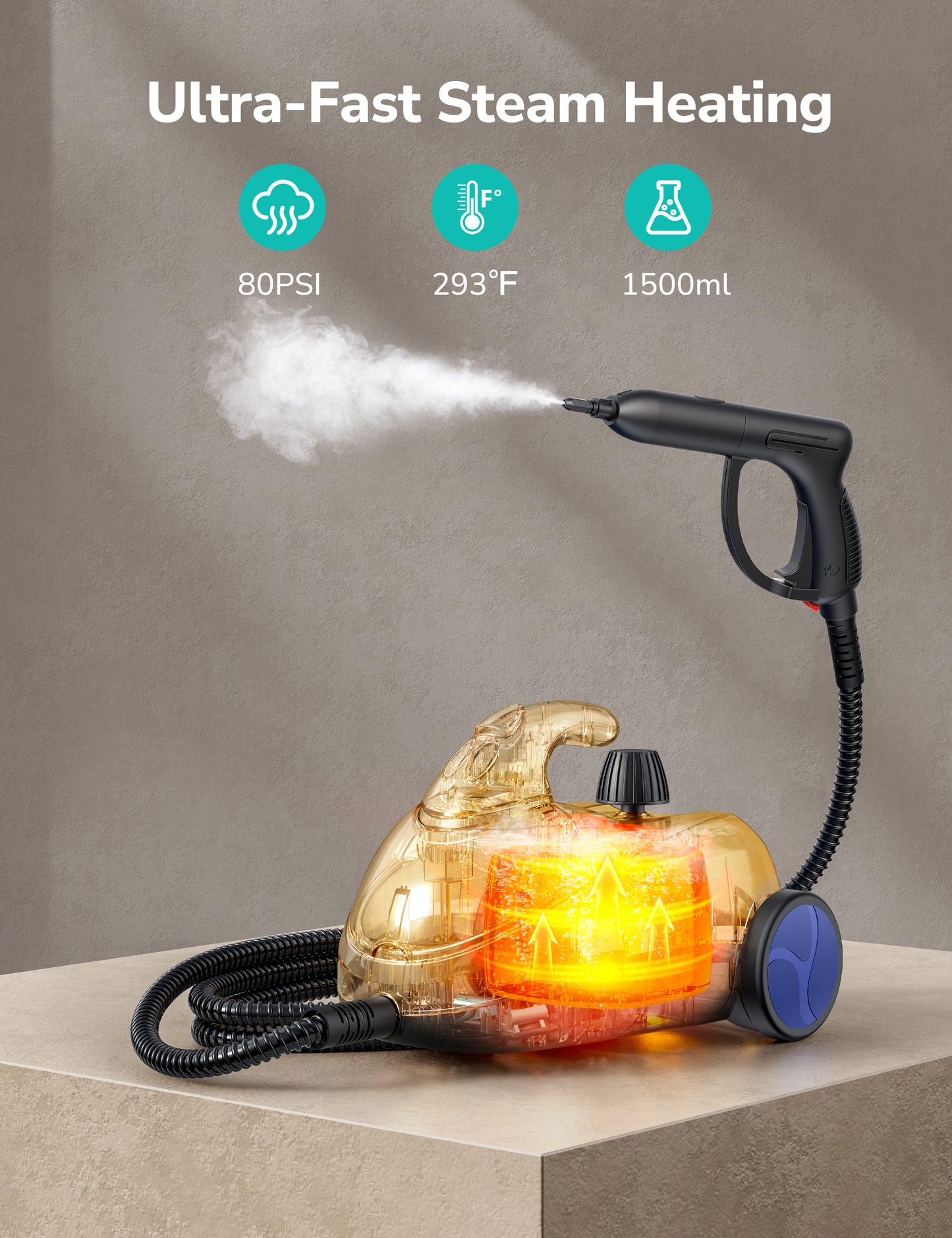 Hawkam Multipurpose Heavy Duty Canister Steam Cleaner for Home